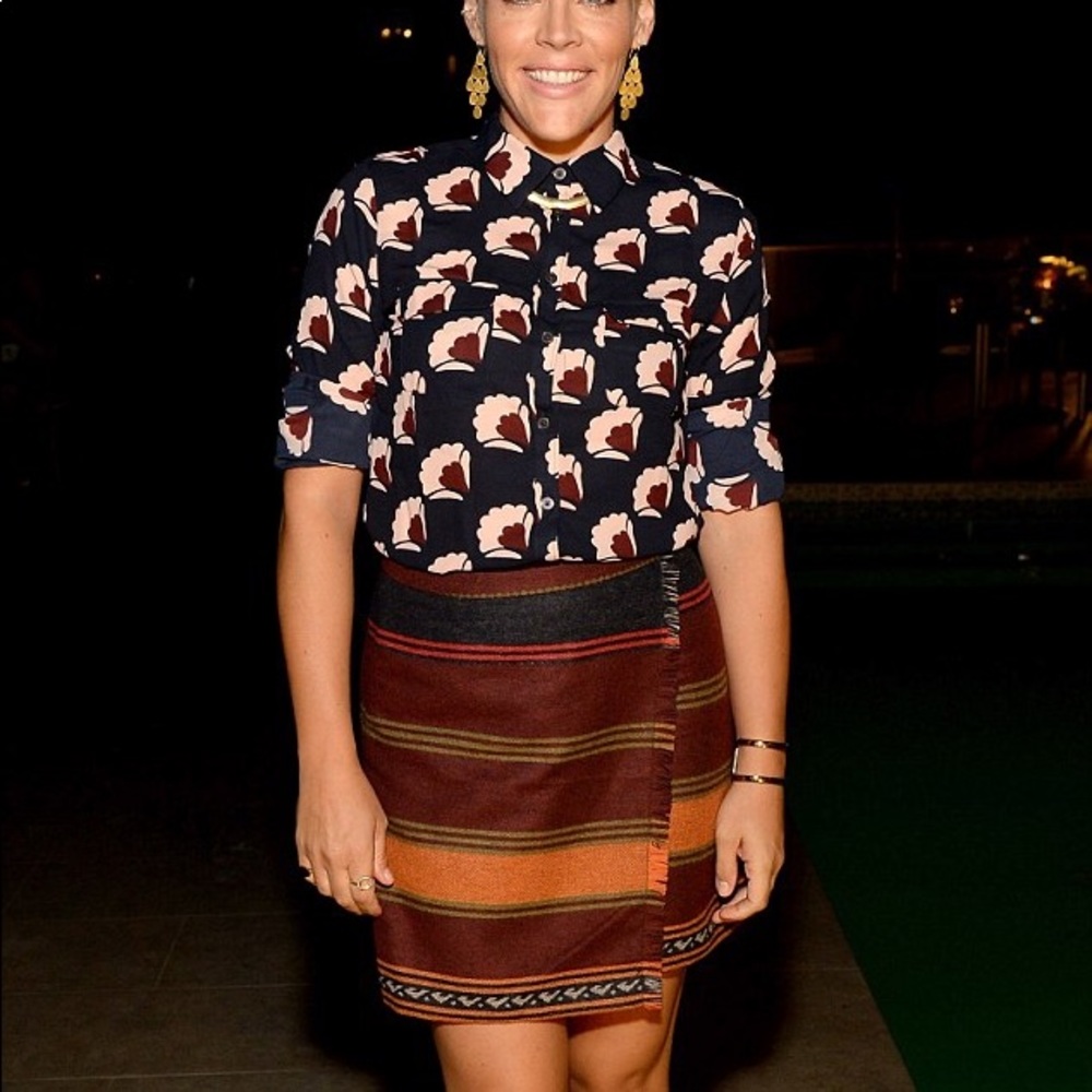 LOFT Fringe Blanket Wrap Skirt